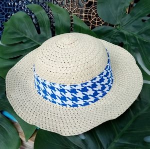 2 in 1 Hounds tooth Wide bowler hat